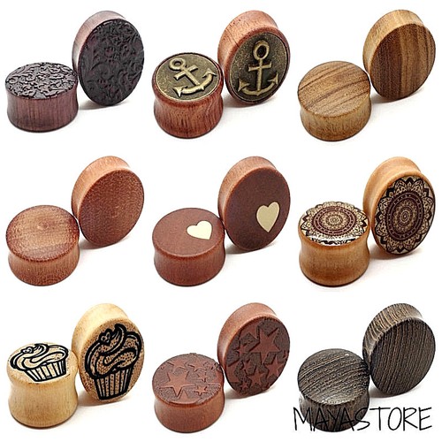 6mm 30mm ohr plug - plug, natur