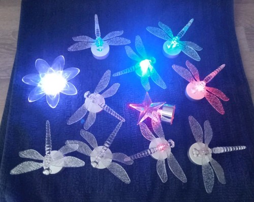 Led lichter libellen blume - lichter, libellen,