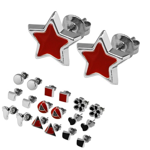 Kleine ohrstecker rot - ohrstecker,