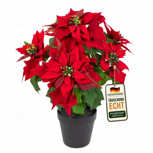 Weihnachtsstern kunstblume - weihnachtsstern,
