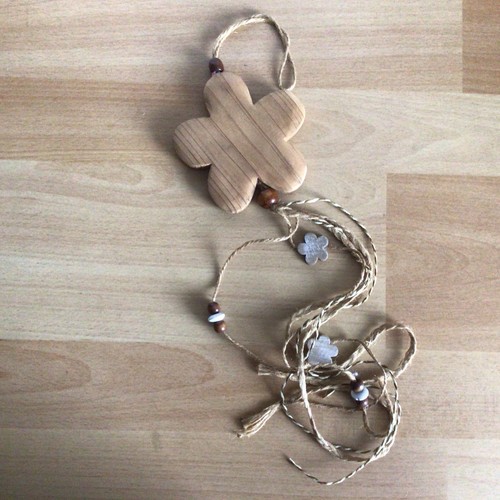 Deko stern blume aus holz - -,