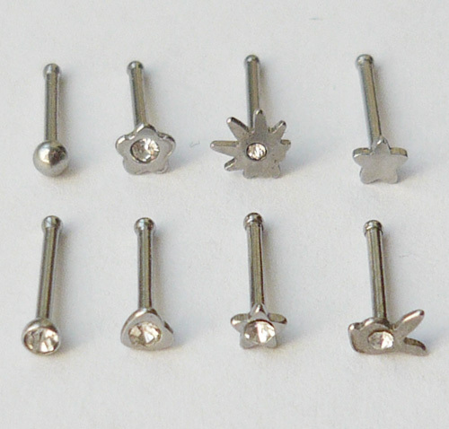 8er set nasenpiercing - set,