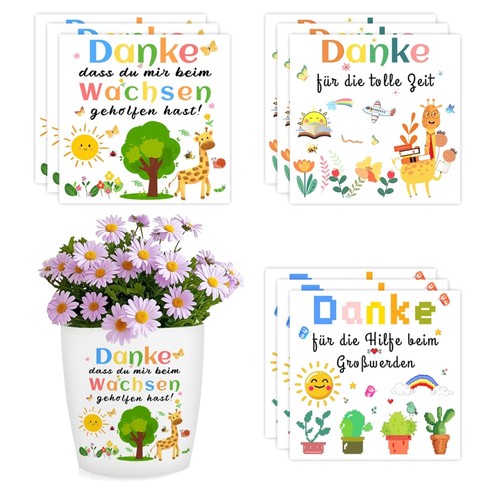 Aufkleber set stück danke - aufkleber, 9