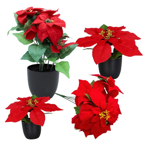 Kunst poinsettia topf - poinsettia, m.